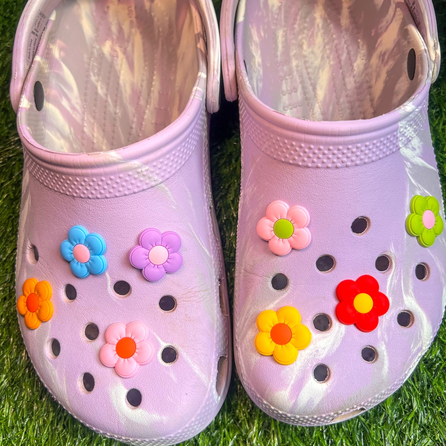 Bright Daisy Flower Shoe Charm Set (8 pieces) Daisie Boutique