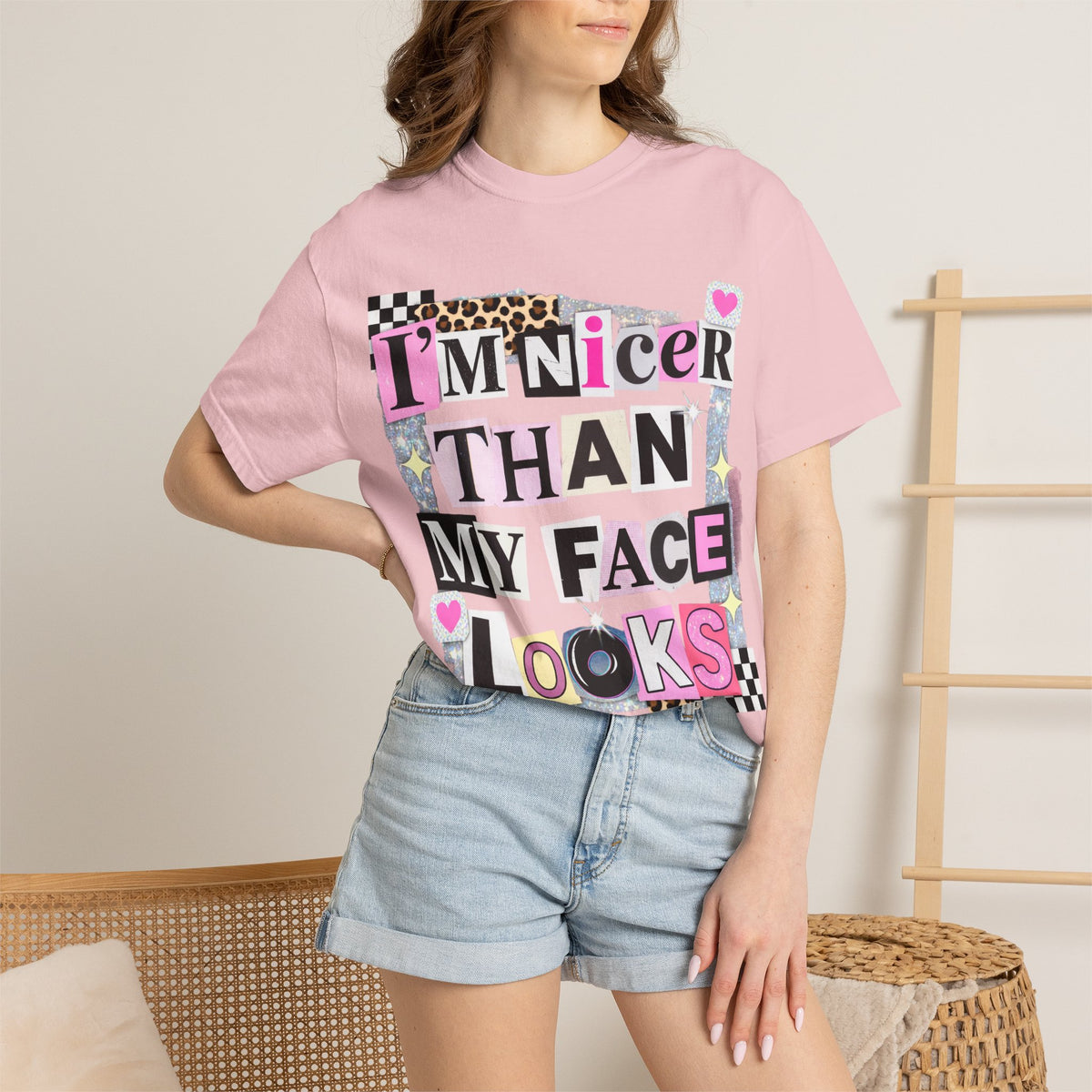 I'm Nicer Than My Face Looks Comfort Colors Graphic Tee | Daisie & Co.