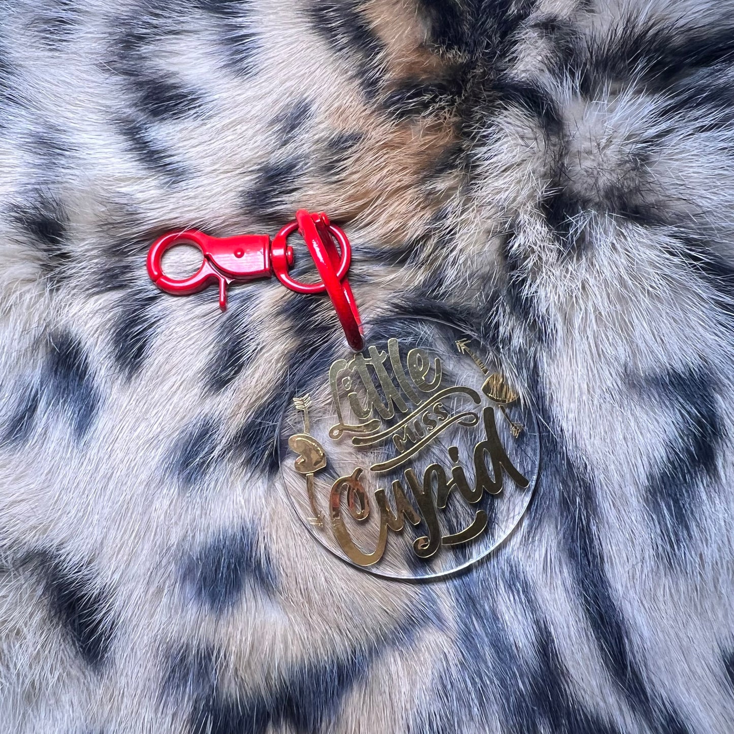 Little Miss Cupid - Clear Acrylic Valentines Keychain Daisie Boutique