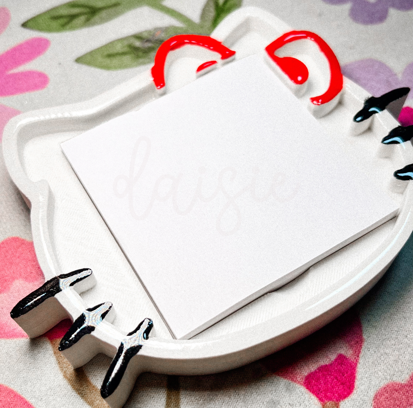 Cutie Kitty Sticky Notepad Holder Daisie Designs