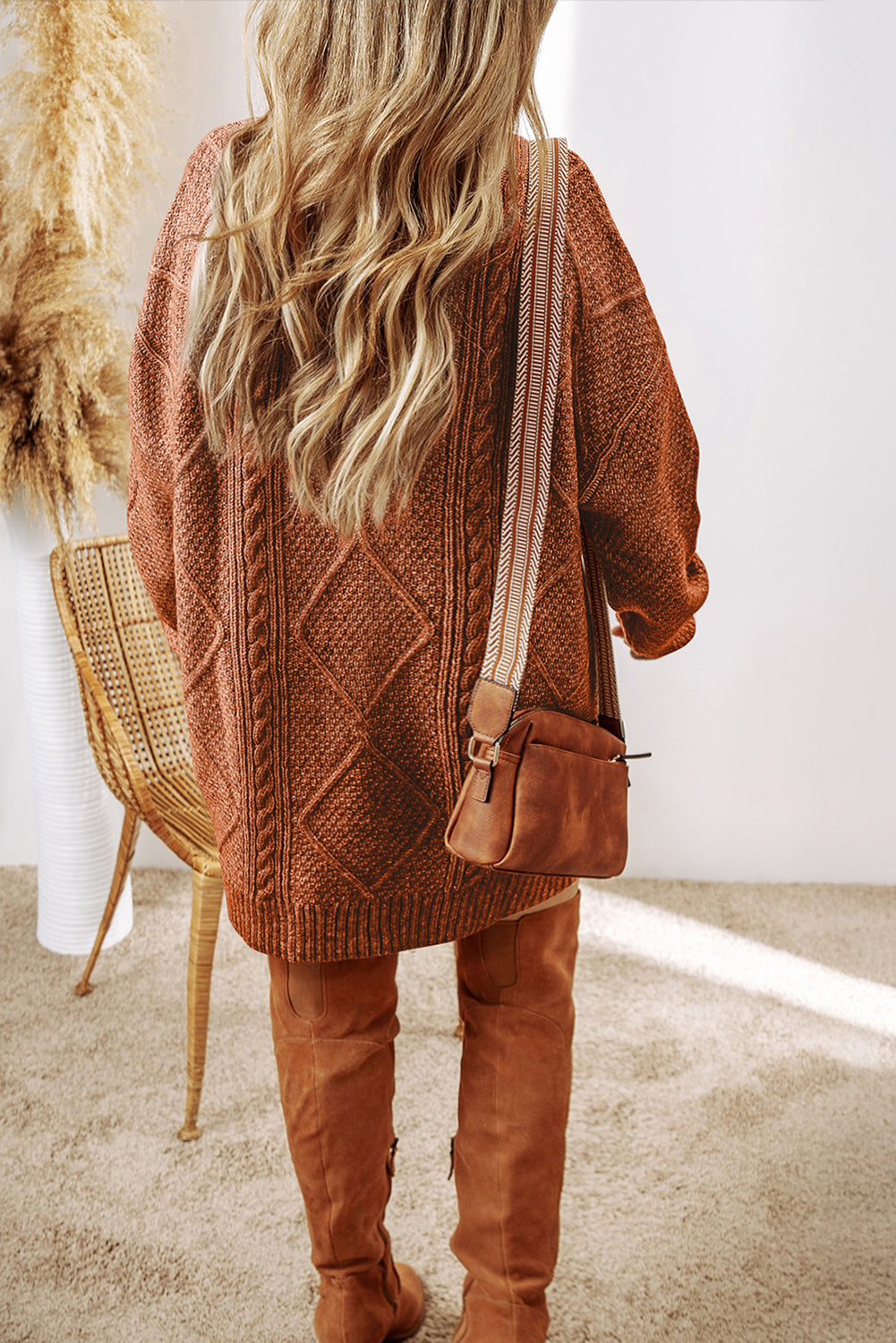 Cable Knit Sweater Dress Daisie Boutique