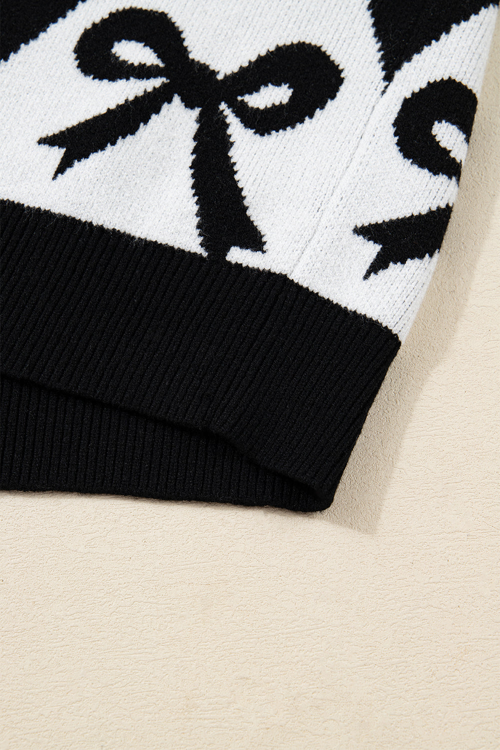 Bow Print Knit Sweater Dear-Lover Dropshipping