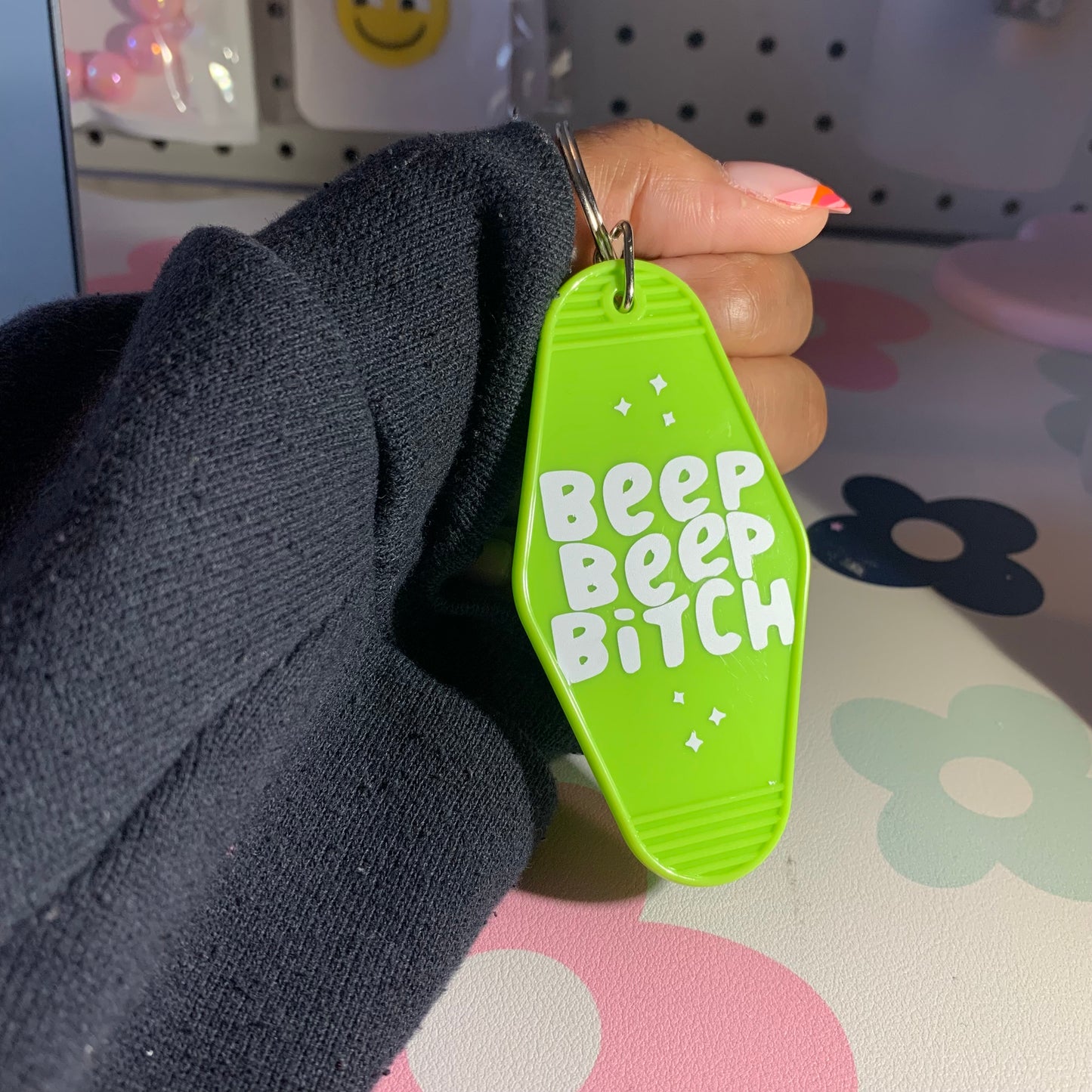BEEP BEEP BITCH Keychain Daisie Boutique