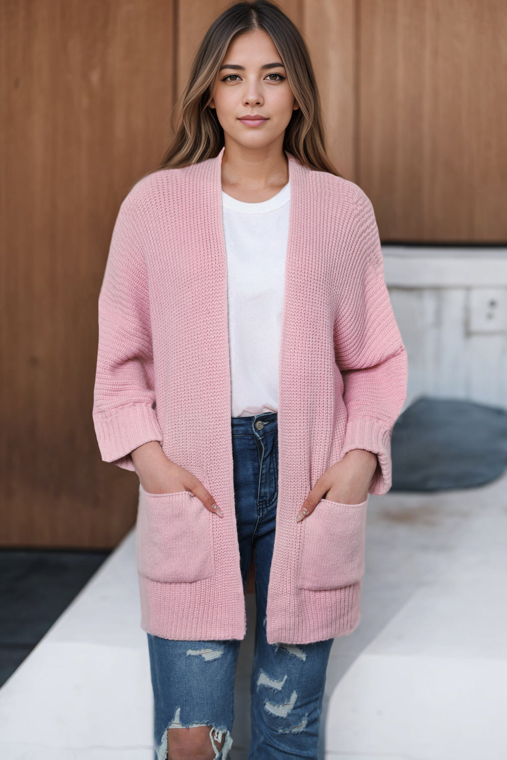 Oversized Open Front Cardigan Daisie Boutique