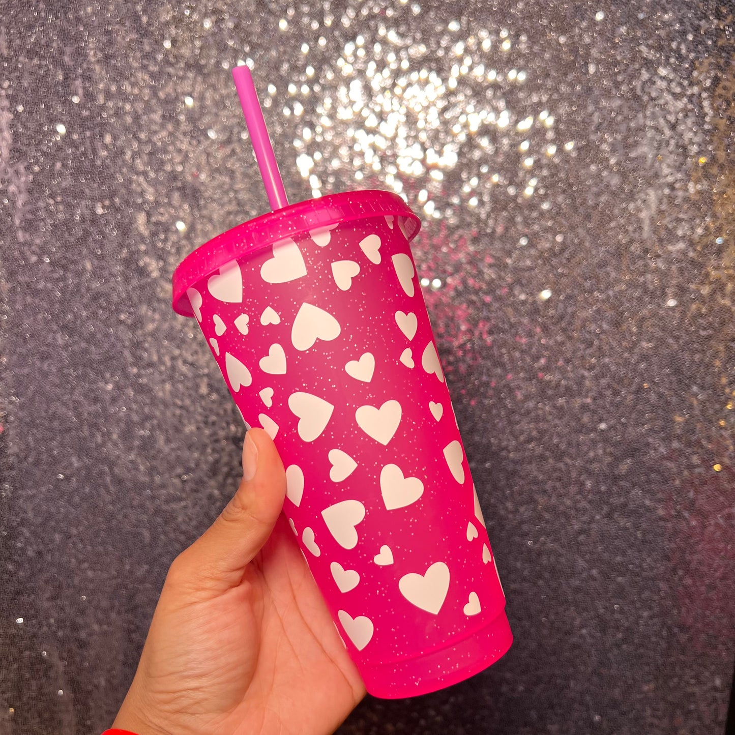 Love Heart 24 Ounce Cold Cup