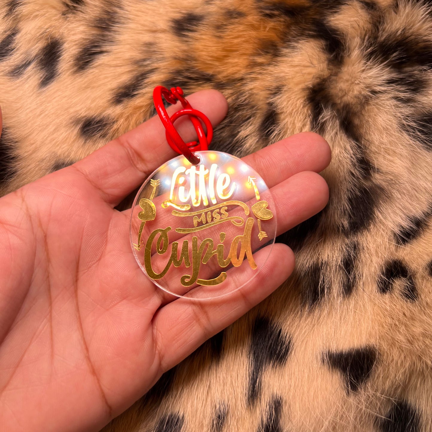 Little Miss Cupid - Clear Acrylic Valentines Keychain Daisie Boutique