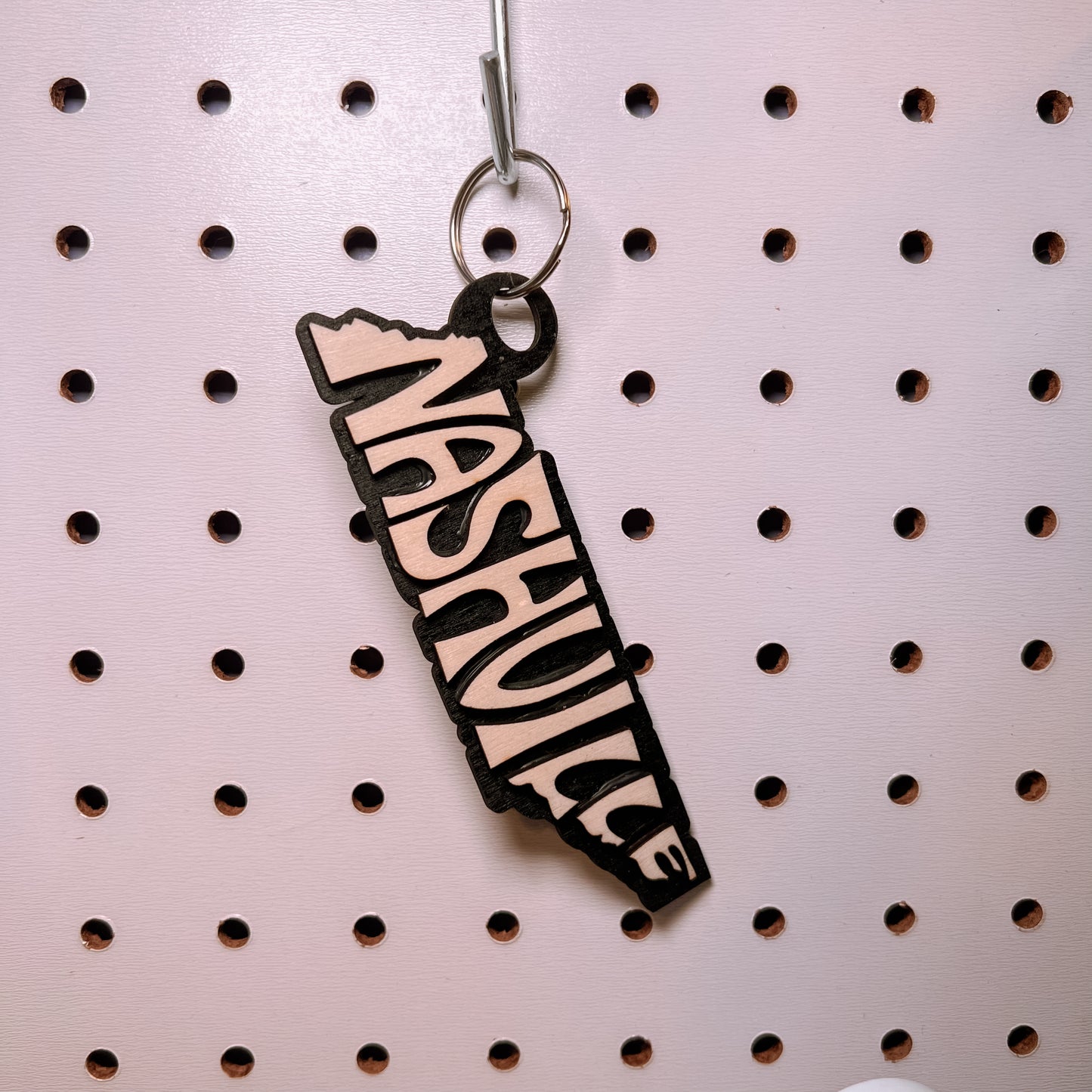 Nashville Wooden Keychain