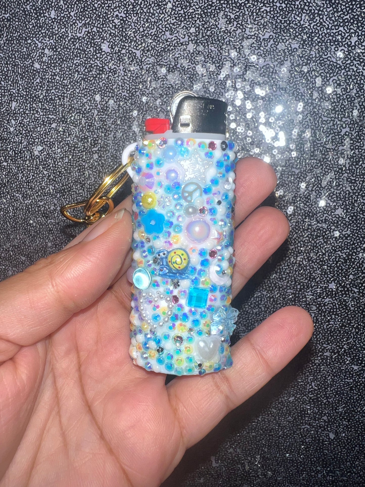 Handmade Cutie Freestyle "Junk" Charm Lighter Case — Aesthetic 3D Coquette Accessory for Round Bic Lighters