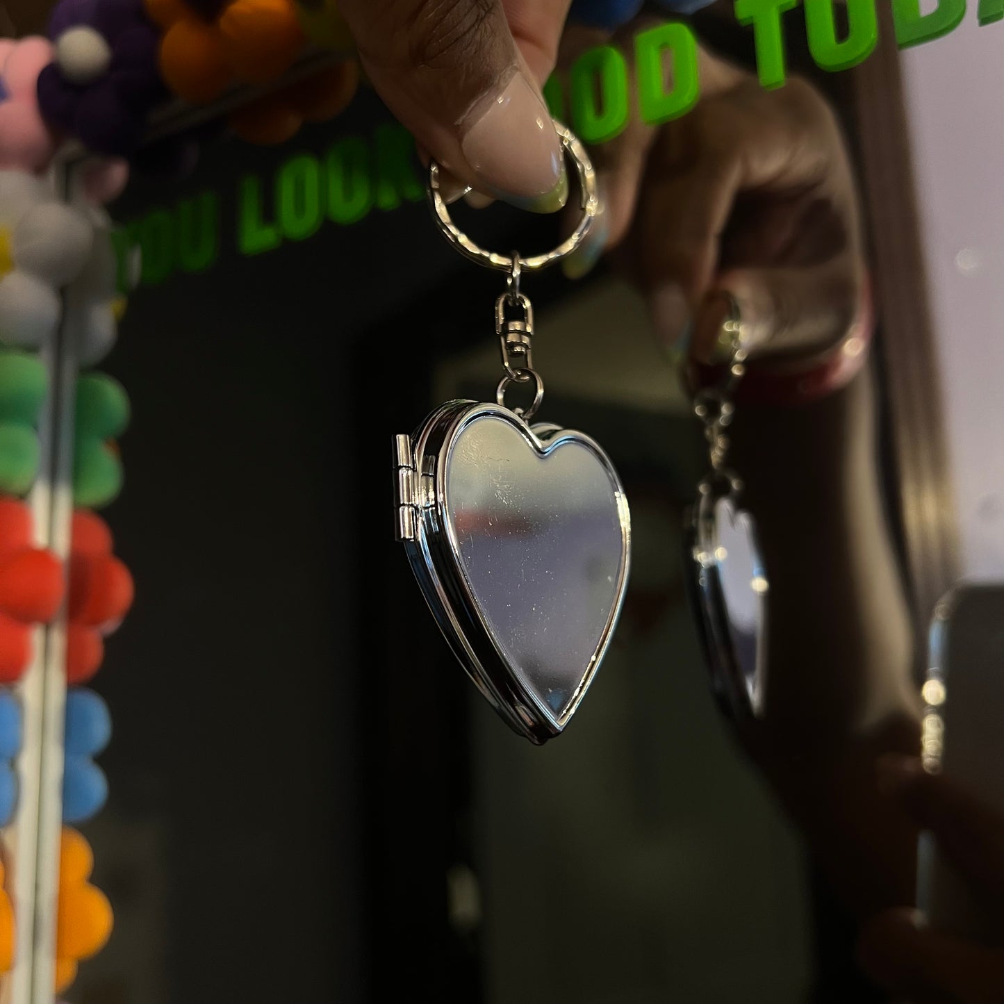 Mini Heart Mirror Keychain and Bag Charm Daisie Boutique