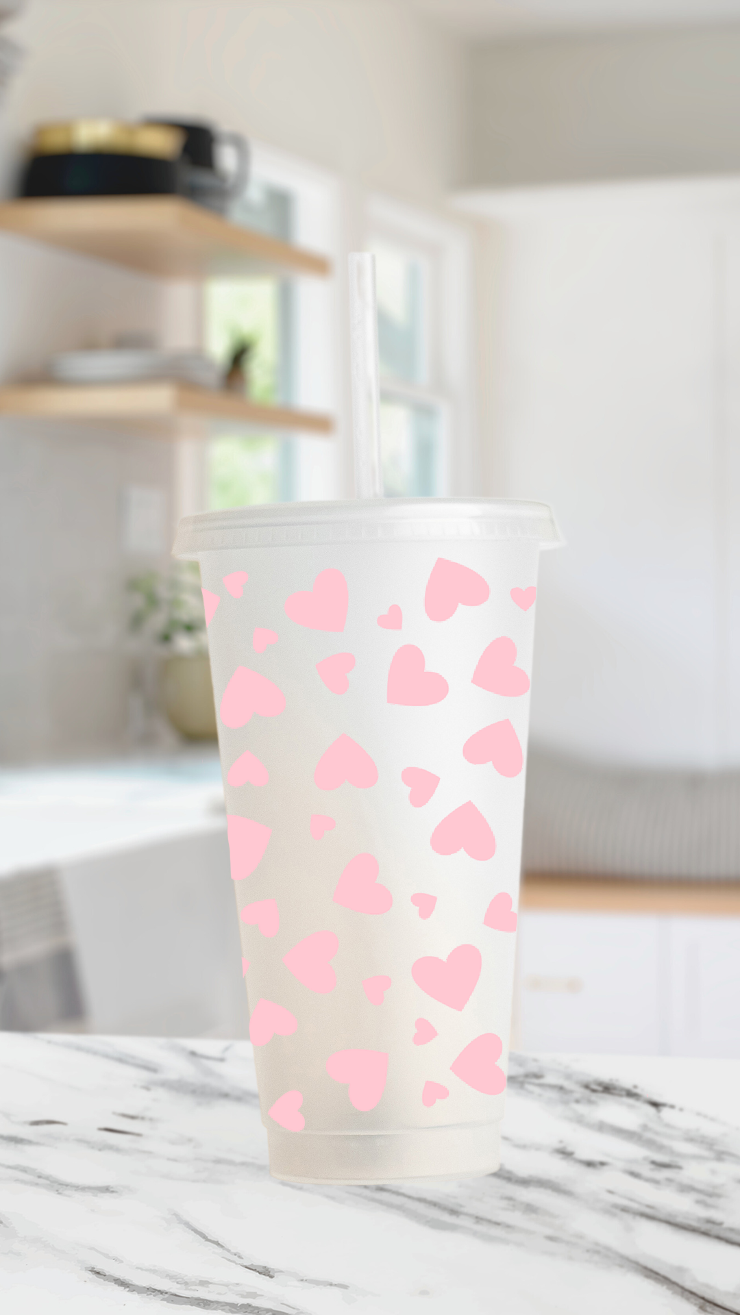Love Heart 24 Ounce Cold Cup Daisie Boutique