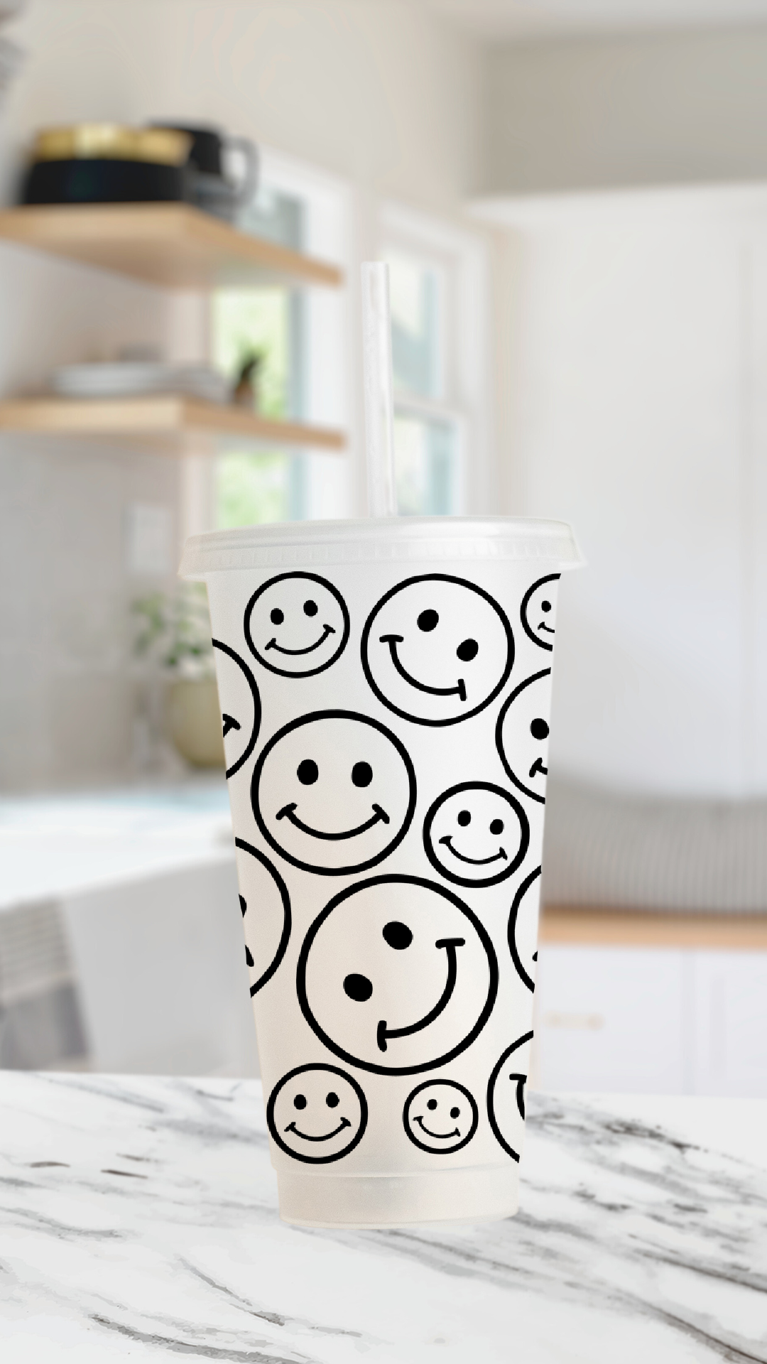 Smiley Face - 24 Ounce Dopamine Cold Cup Daisie Boutique