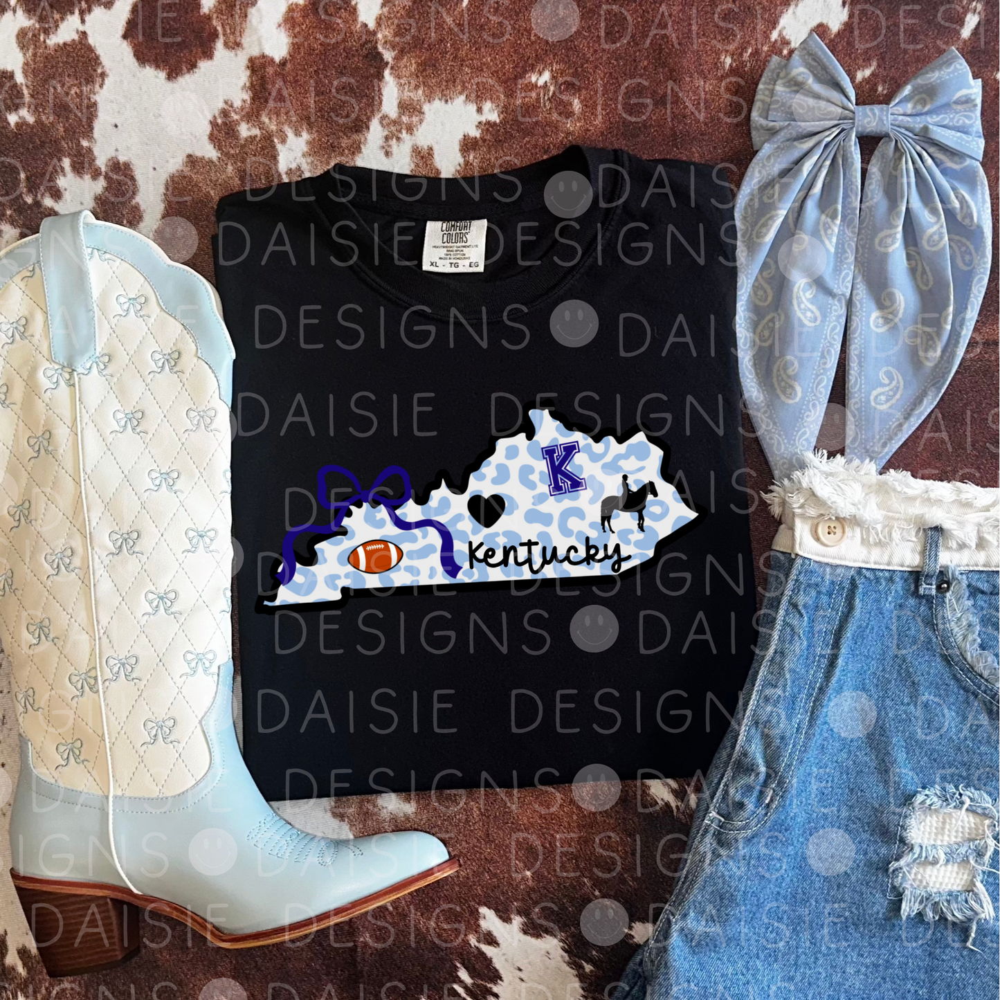 Kentucky Horse Leopard Print Cute Graphic Daisie Boutique
