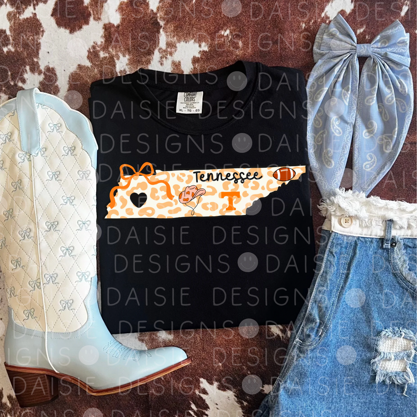 Tennessee Volunteer State Cute Orange Graphic DOWNLOAD ONLY Daisie Boutique