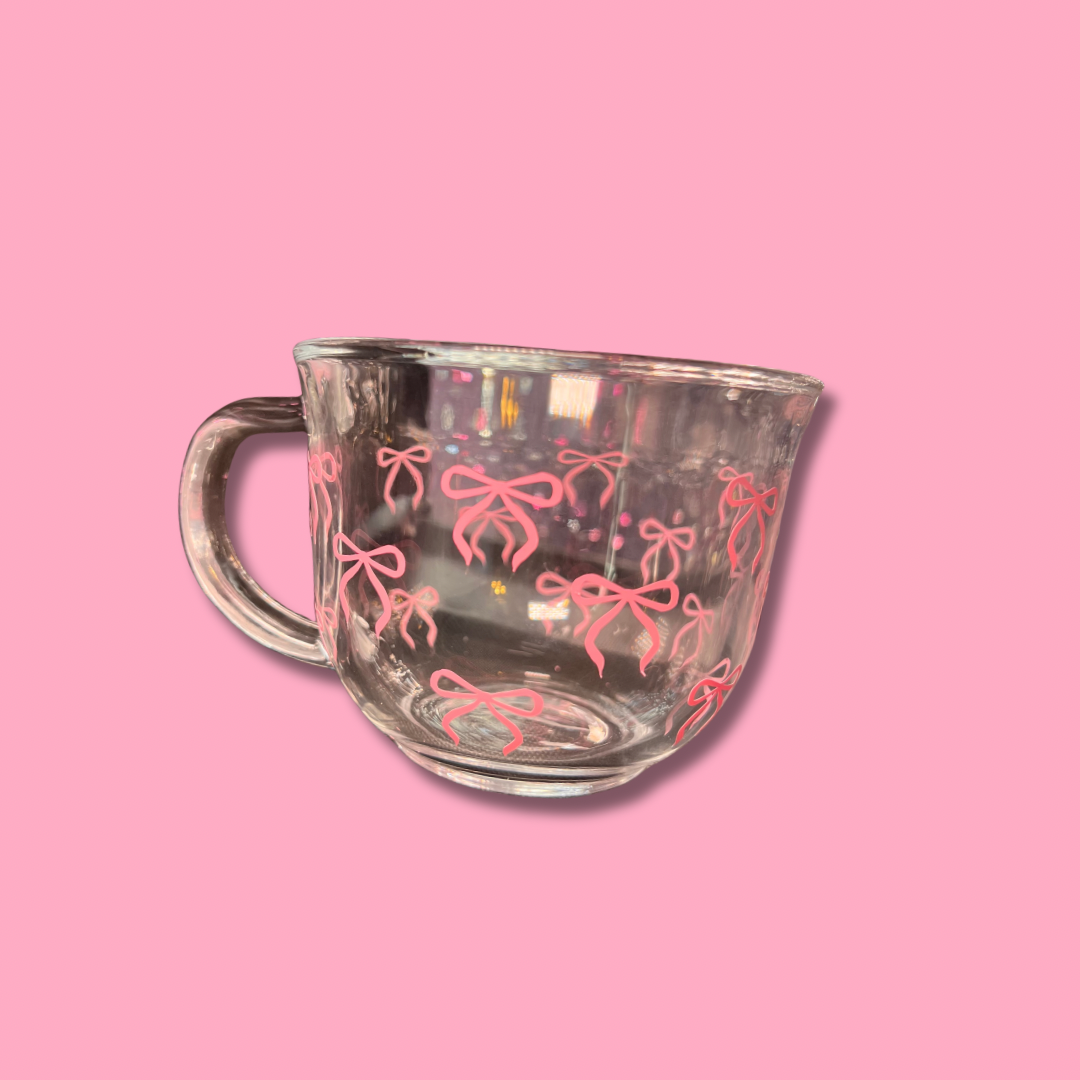 Cutie Bow Mug - Coquette Drinkware Glass