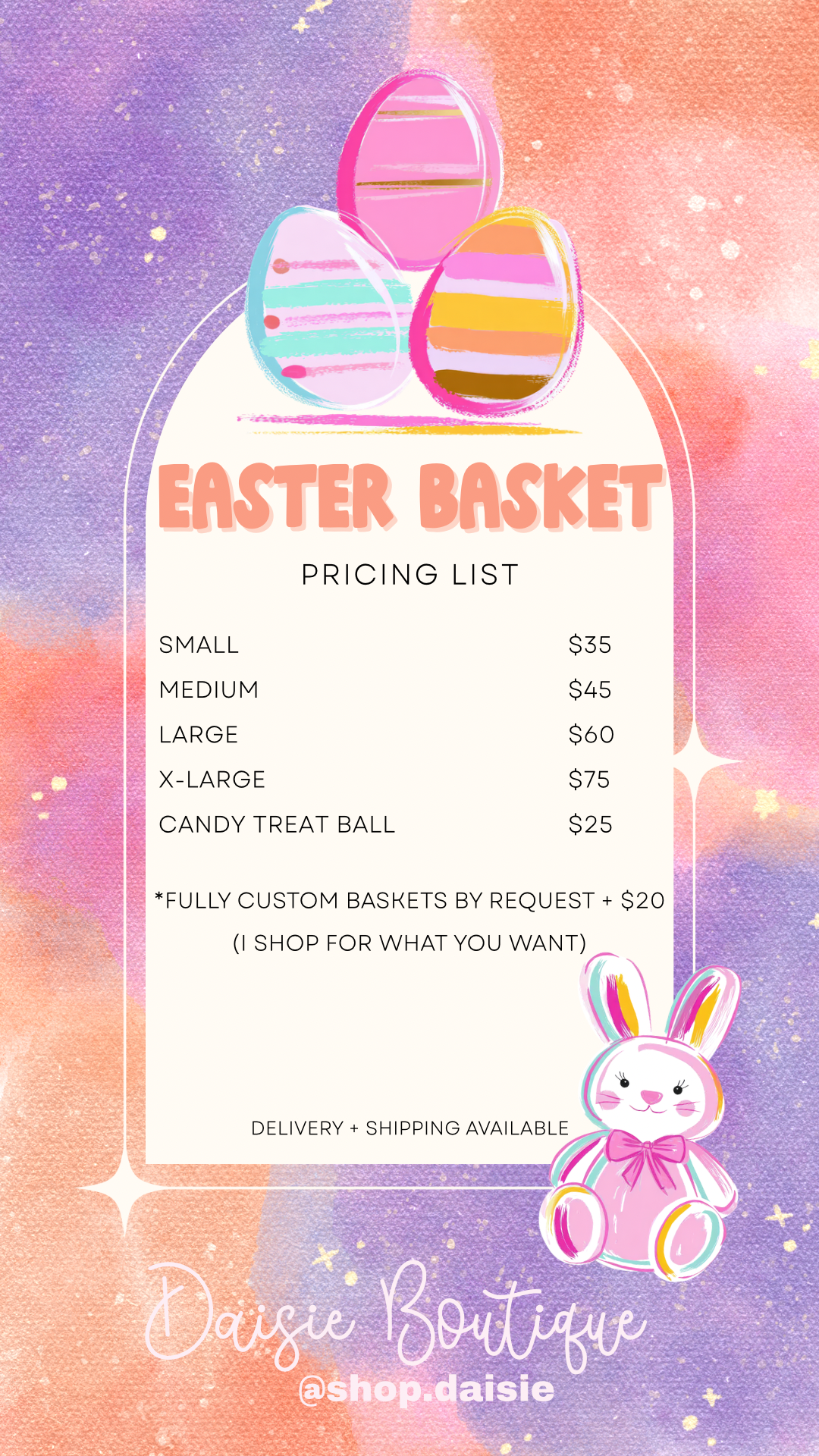 Easter Stack Basket Daisie Boutique