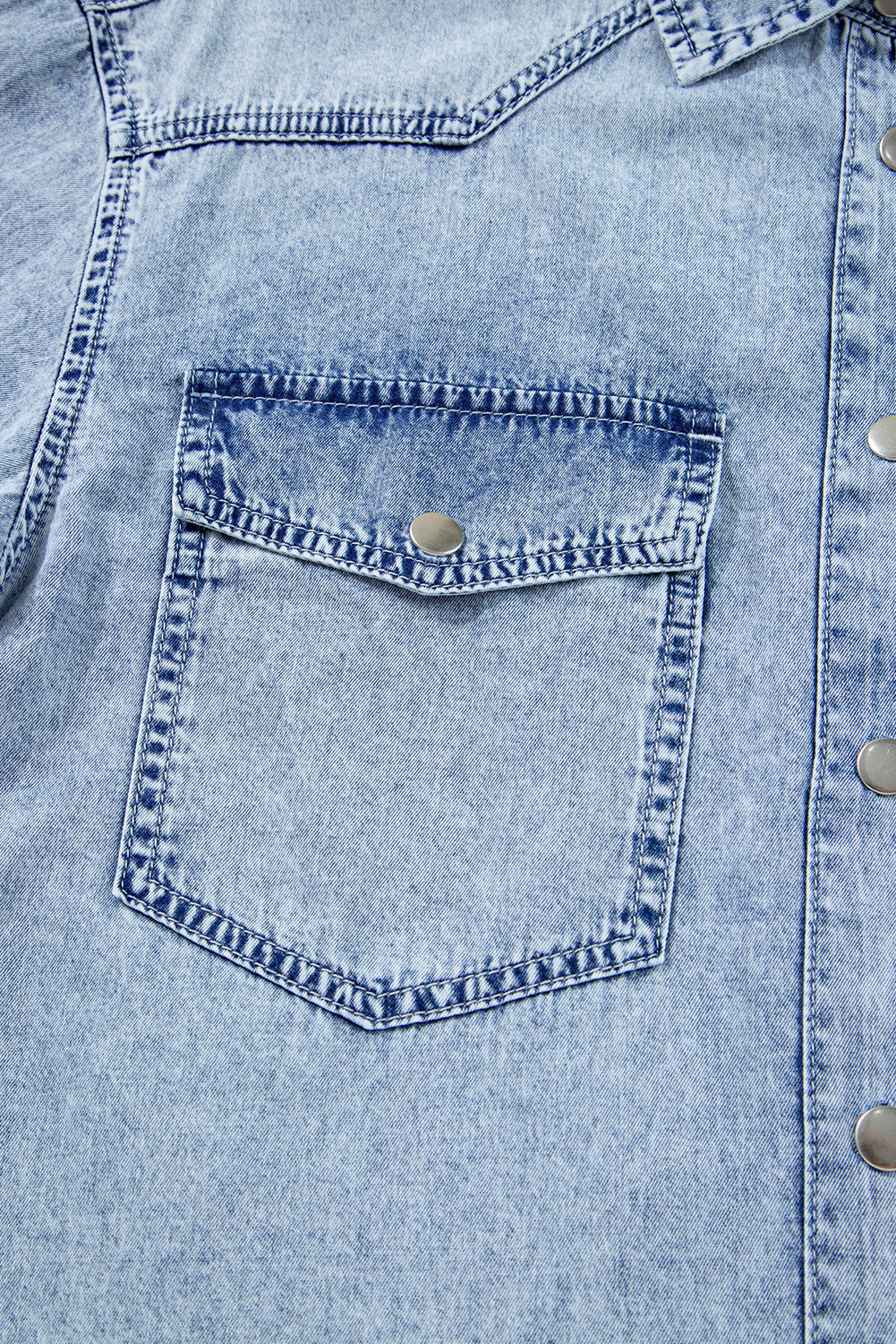 Cutie Denim Flair Shirt Dress Dear-Lover Dropshipping
