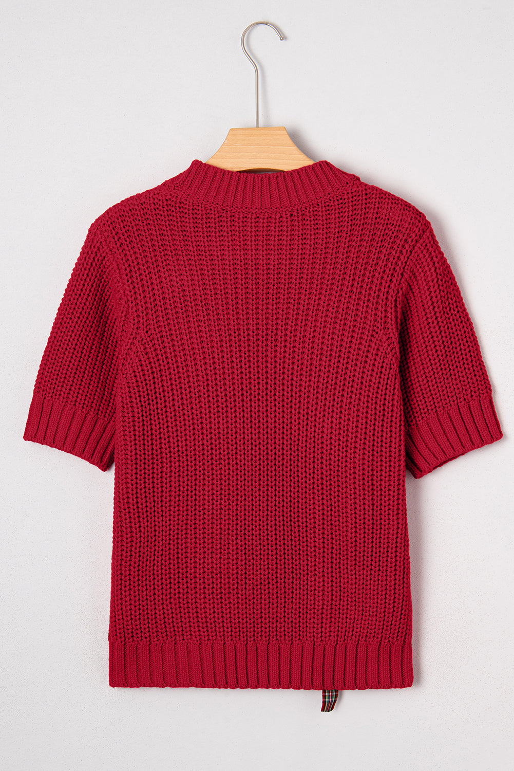 Lace up Holiday Puff Sweater Dear-Lover Dropshipping