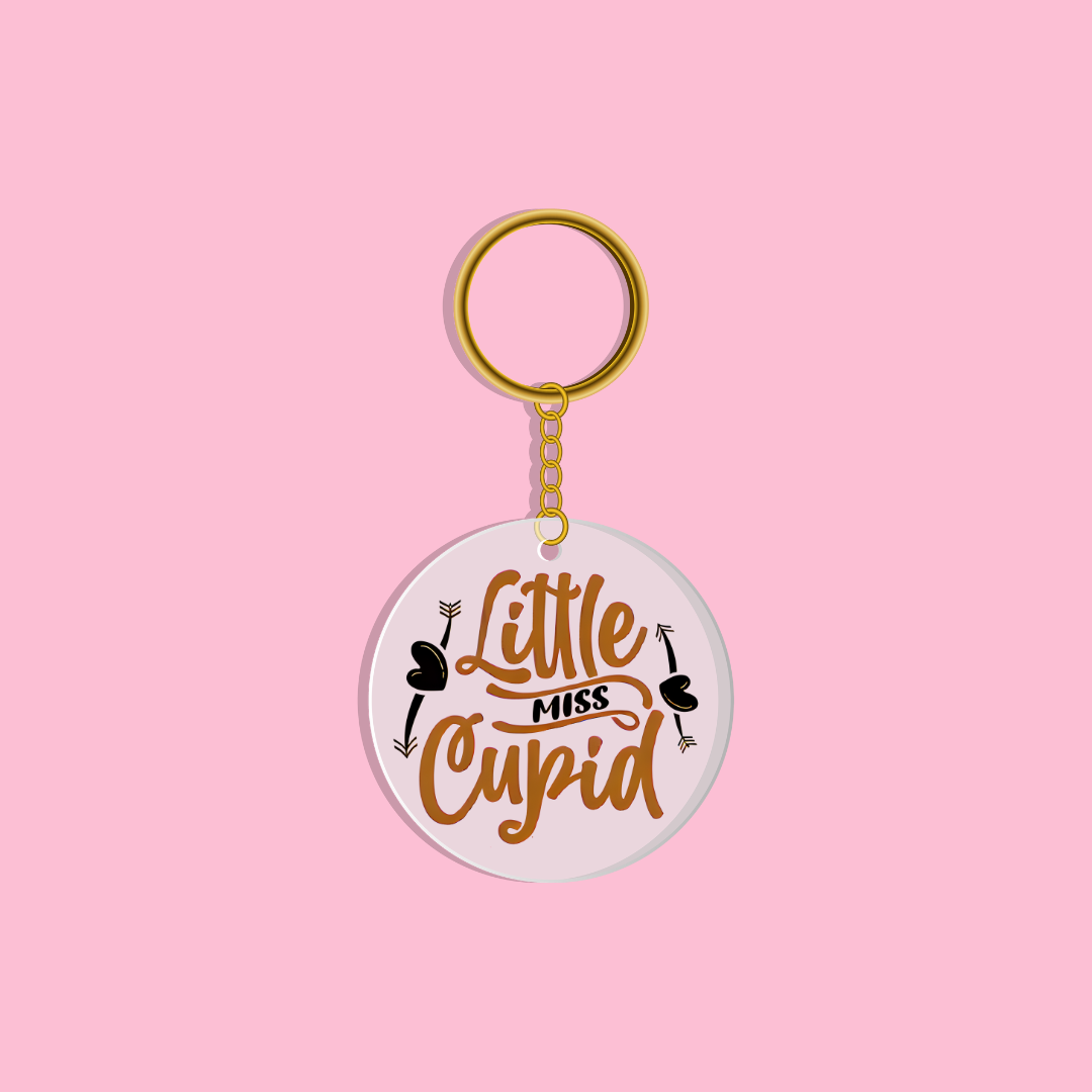 Little Miss Cupid - Clear Acrylic Valentines Keychain Daisie Boutique