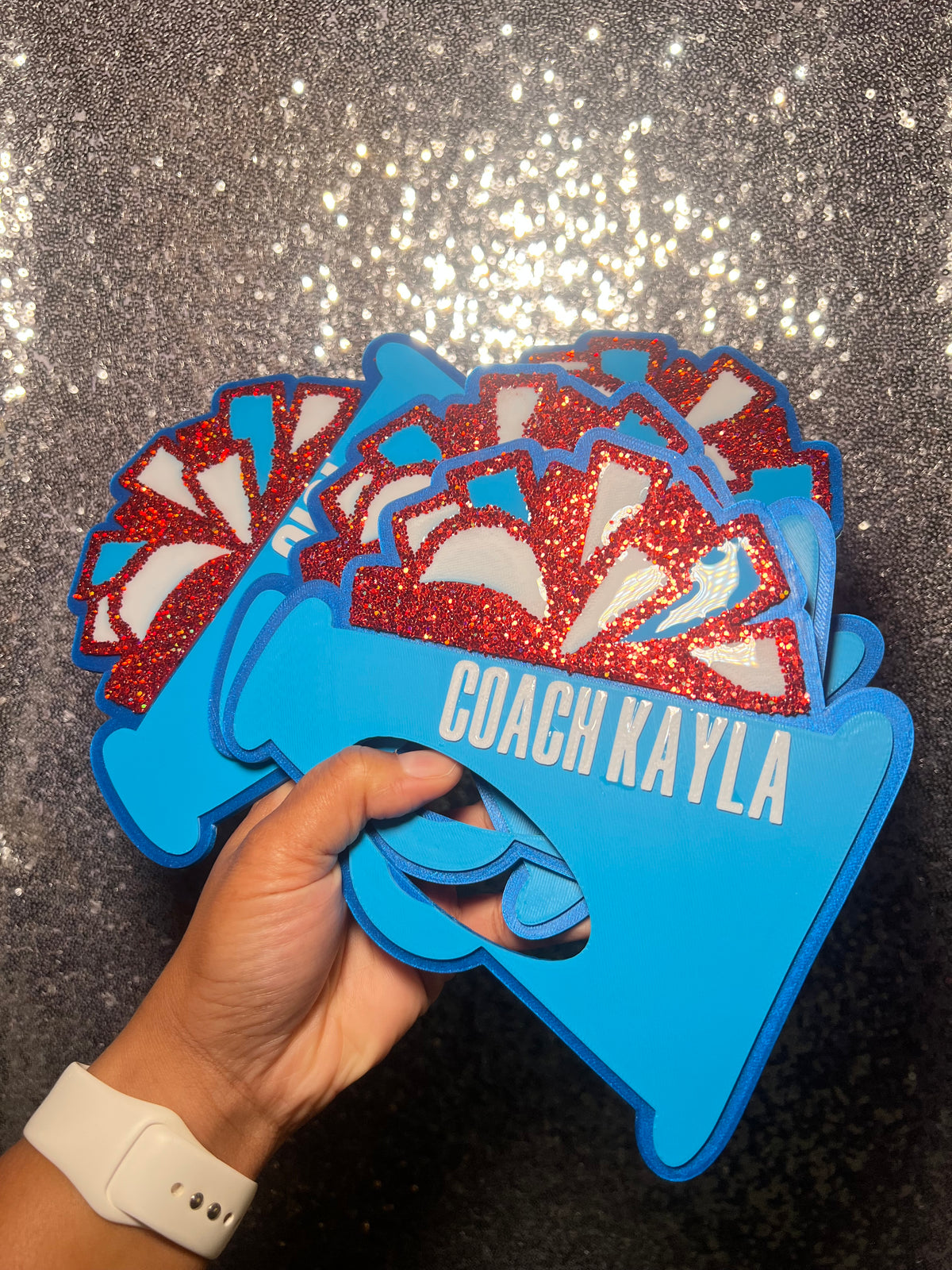 Cheer Megaphone Handheld Fan — Customizable Colors | Daisie Designs