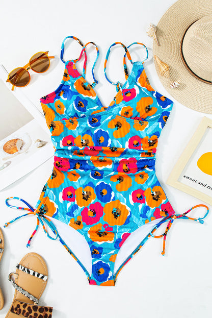 Ribbed Knit One Piece Swimsuit Daisie Boutique