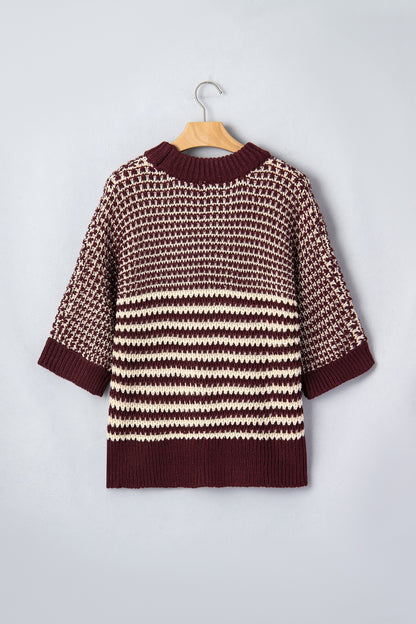 Cutie Stripe Slouchy Sweater Dear-Lover Dropshipping