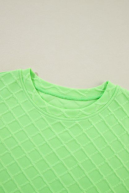 Textured Tee and Drawstring Shorts - Spring Colors
