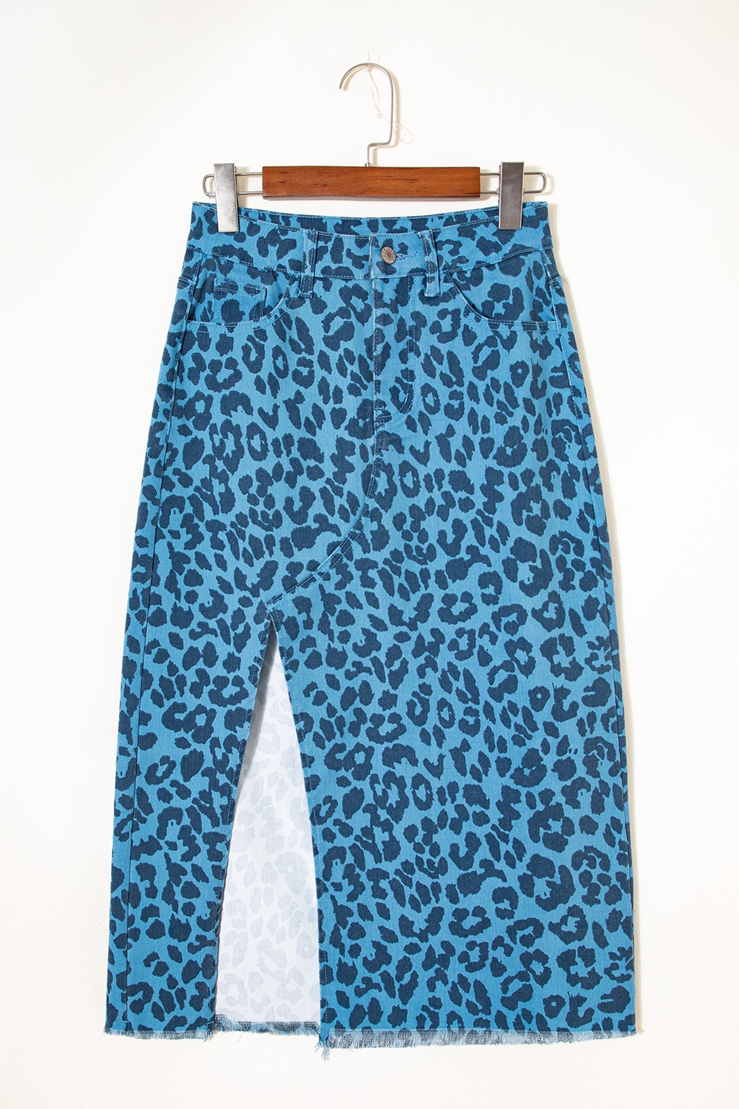 Leopard Denim Midi Skirt Dear-Lover Dropshipping