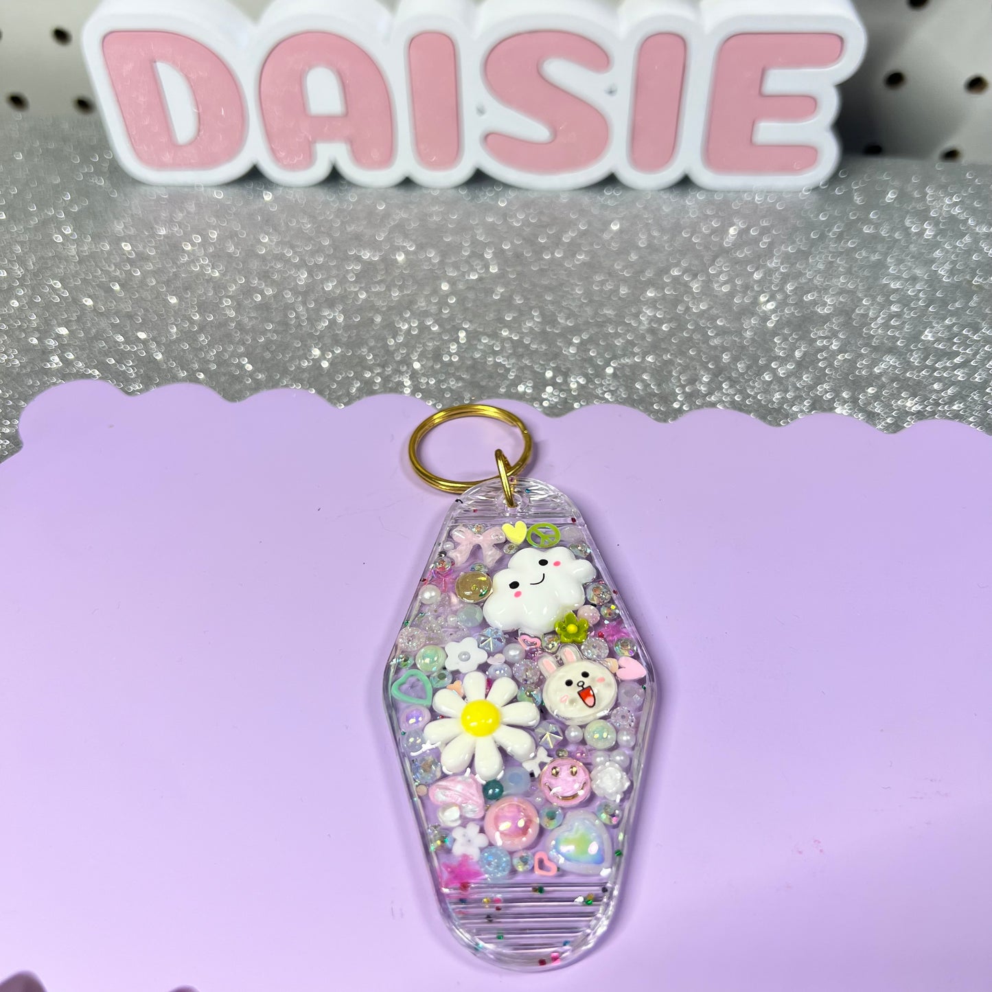 Cutie Charm Bedazzled Motel Keychain