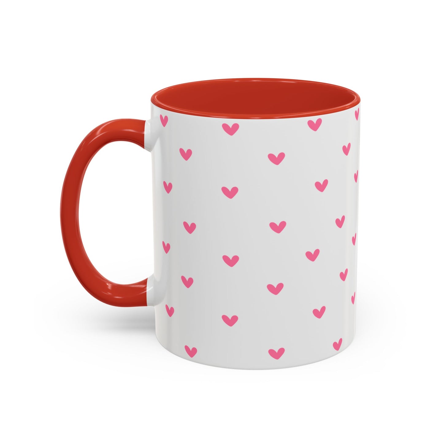 Love Hearts Accent Coffee Mug - Perfect for Valentine's Day and Everyday Enjoyment