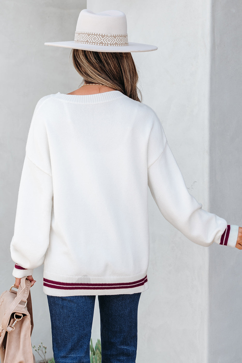 See You Cowboy Embroidered Graphic Sweater Dear-Lover Dropshipping