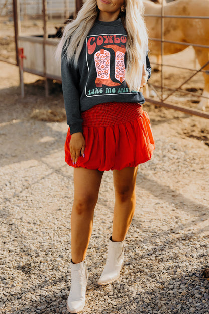Cowboy Queen Card Graphic Sweatshirt Dear-Lover Dropshipping