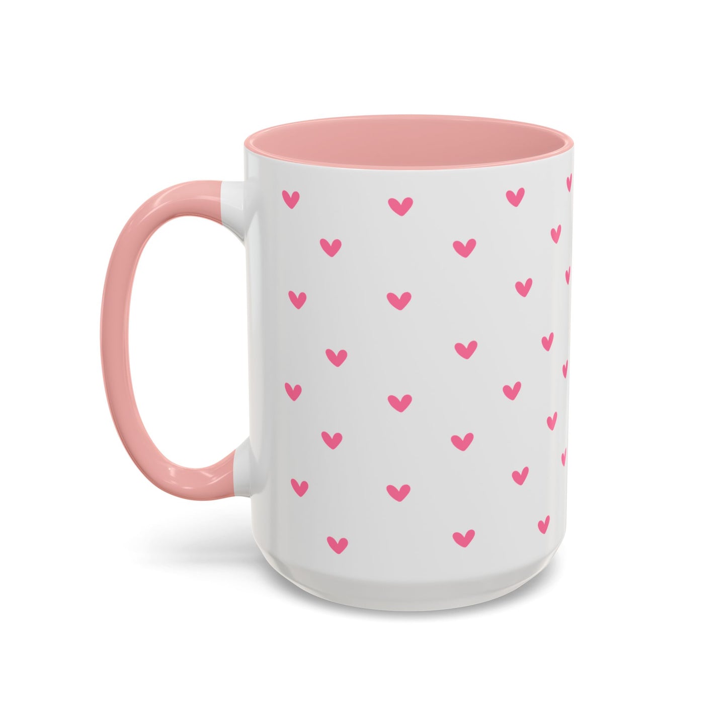 Love Hearts Accent Coffee Mug - Perfect for Valentine's Day and Everyday Enjoyment