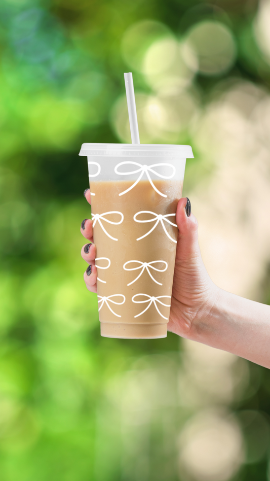 Bow Babe Frosted Cold Cup - 24 ounces Daisie Boutique