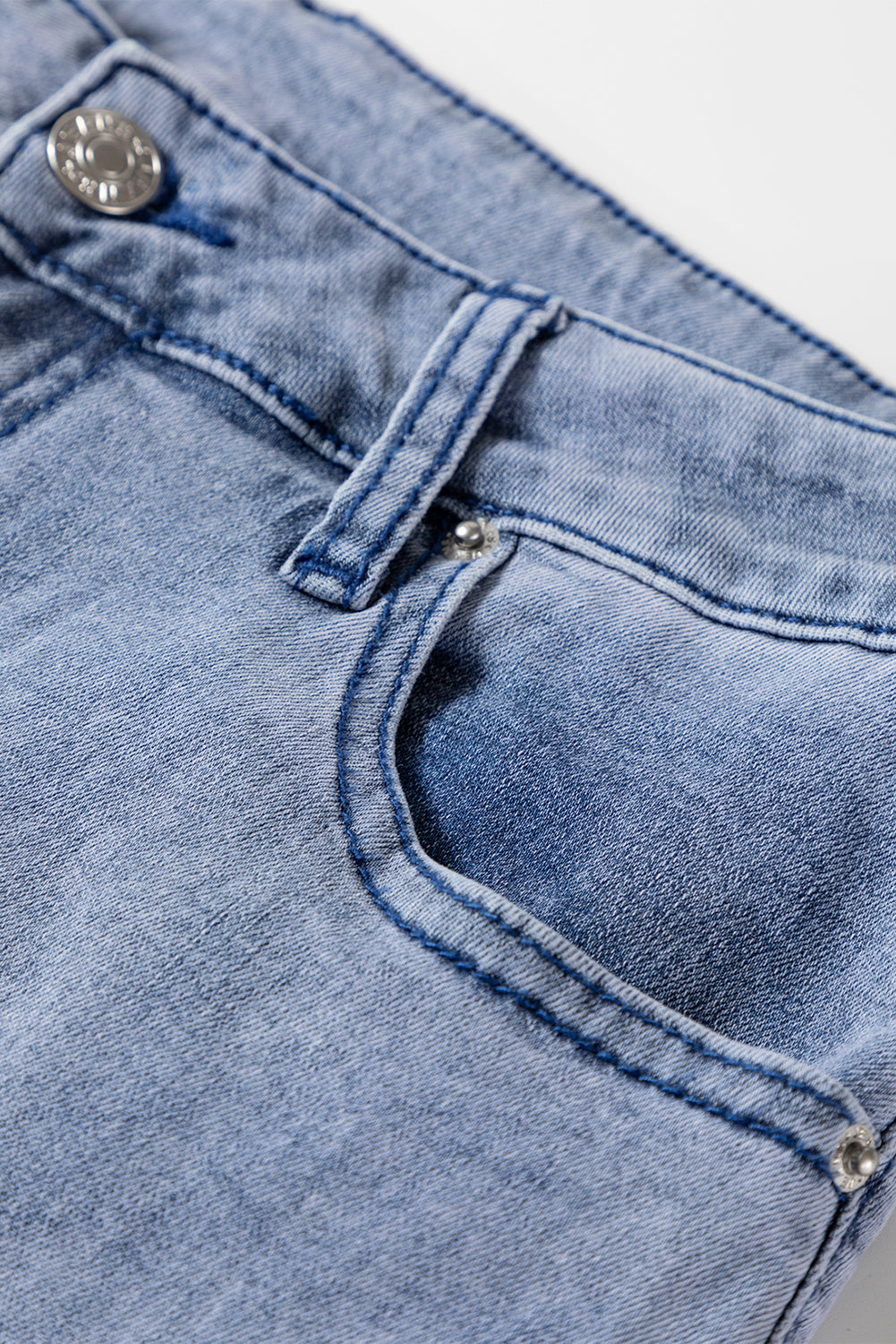 Blue High Waist Button Bell Bottom Jeans Dear-Lover Dropshipping