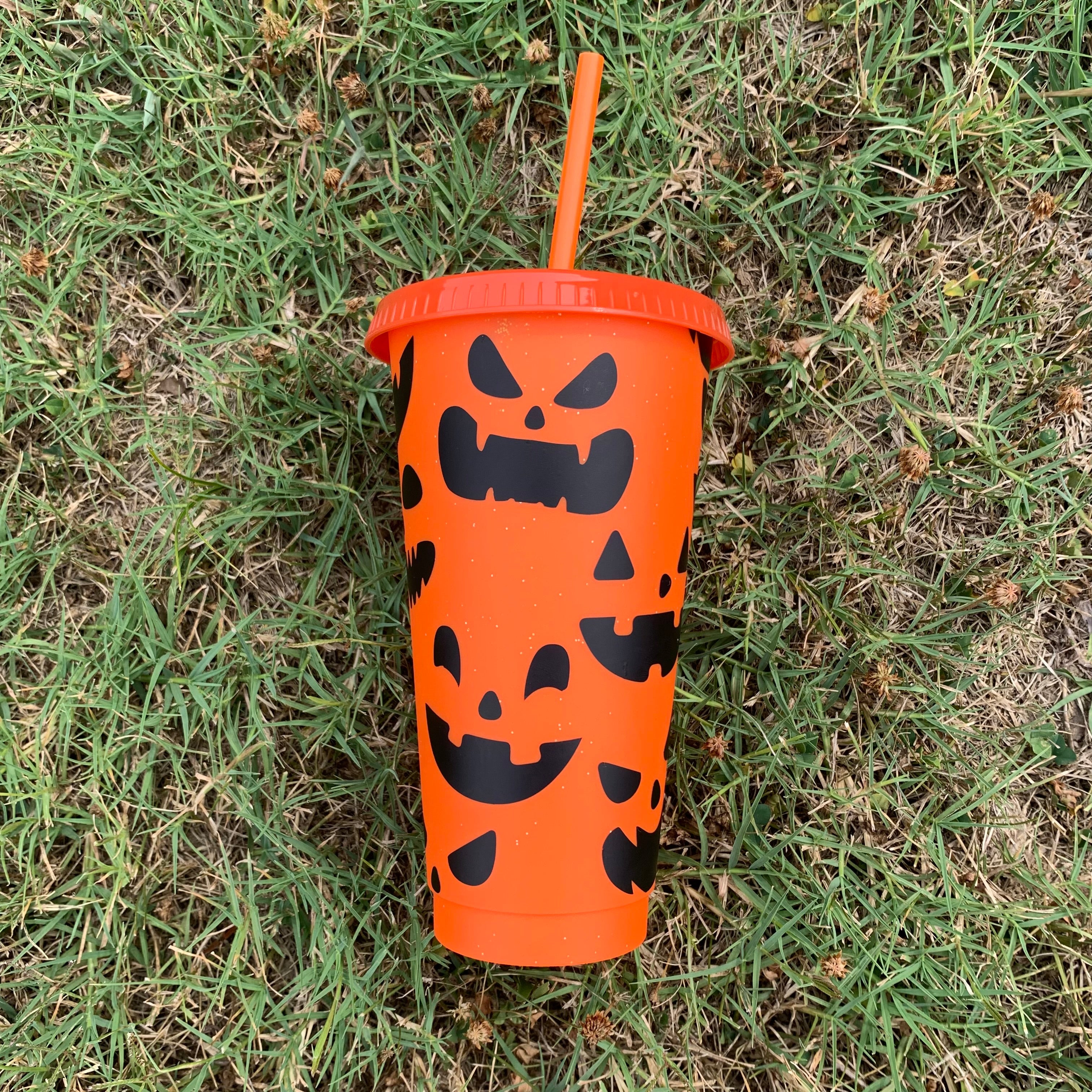 Jack-o-lantern Pumpkin 24 Oz. Cold Cup Daisie Boutique