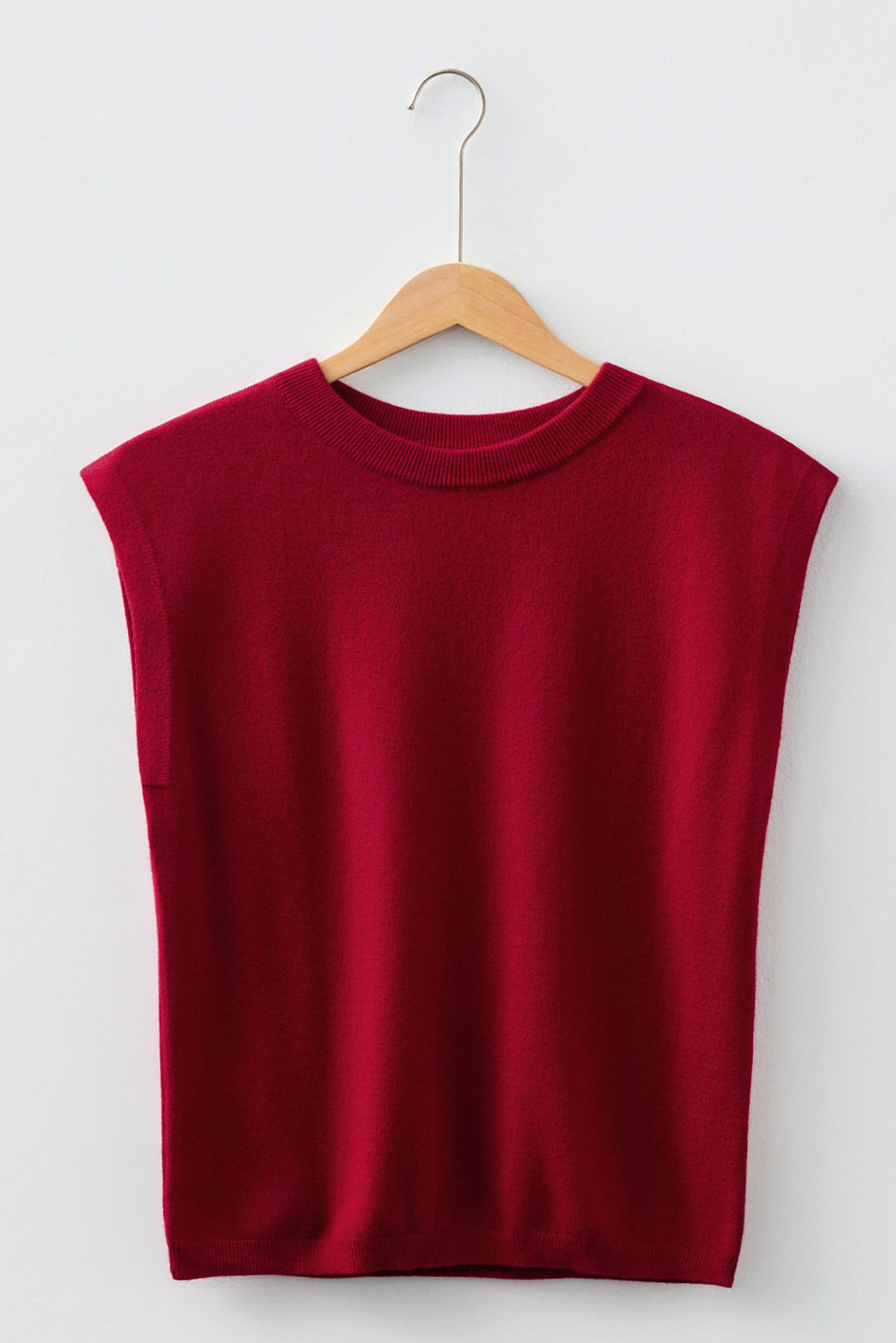 Crew Neck Knit Sweater - Red Dear-Lover Dropshipping
