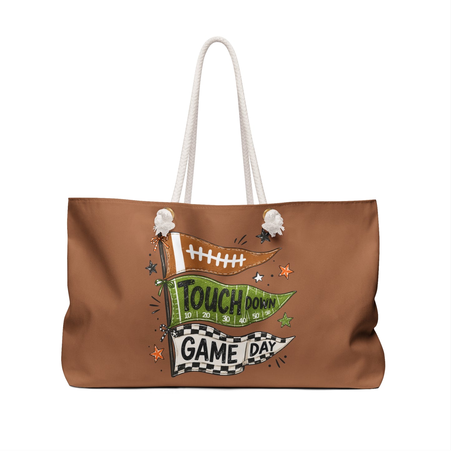 Weekender Bag - 'Touchdown Game Day' Football Tote for Tailgates & Weekend Trips