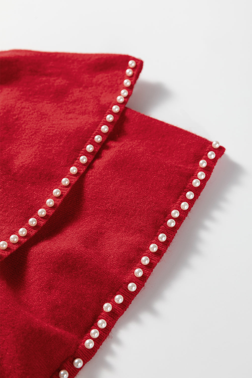 Pearl Embellished Ruffle Sleeve Knit Top Dear-Lover Dropshipping