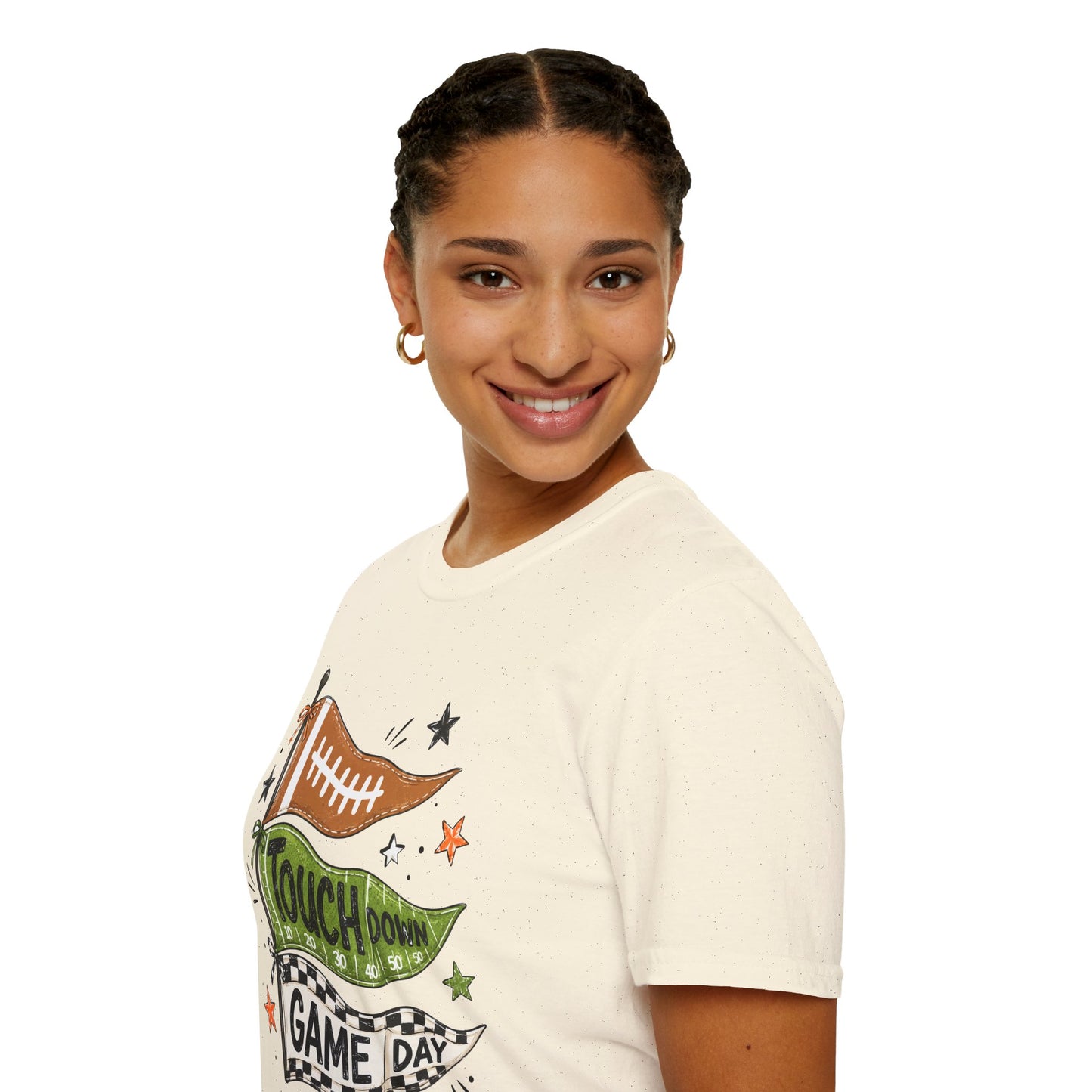 Touchdown Game Day T-Shirt — Football Flag Graphic Tee