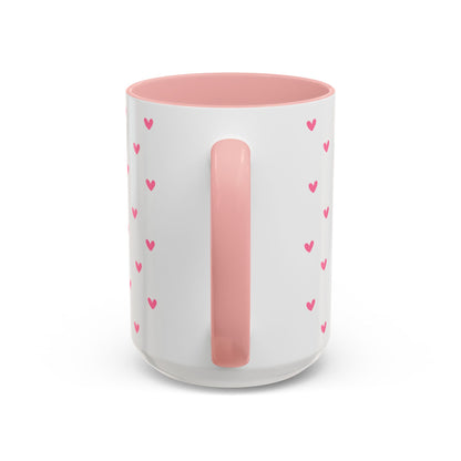 Love Hearts Accent Coffee Mug - Perfect for Valentine's Day and Everyday Enjoyment
