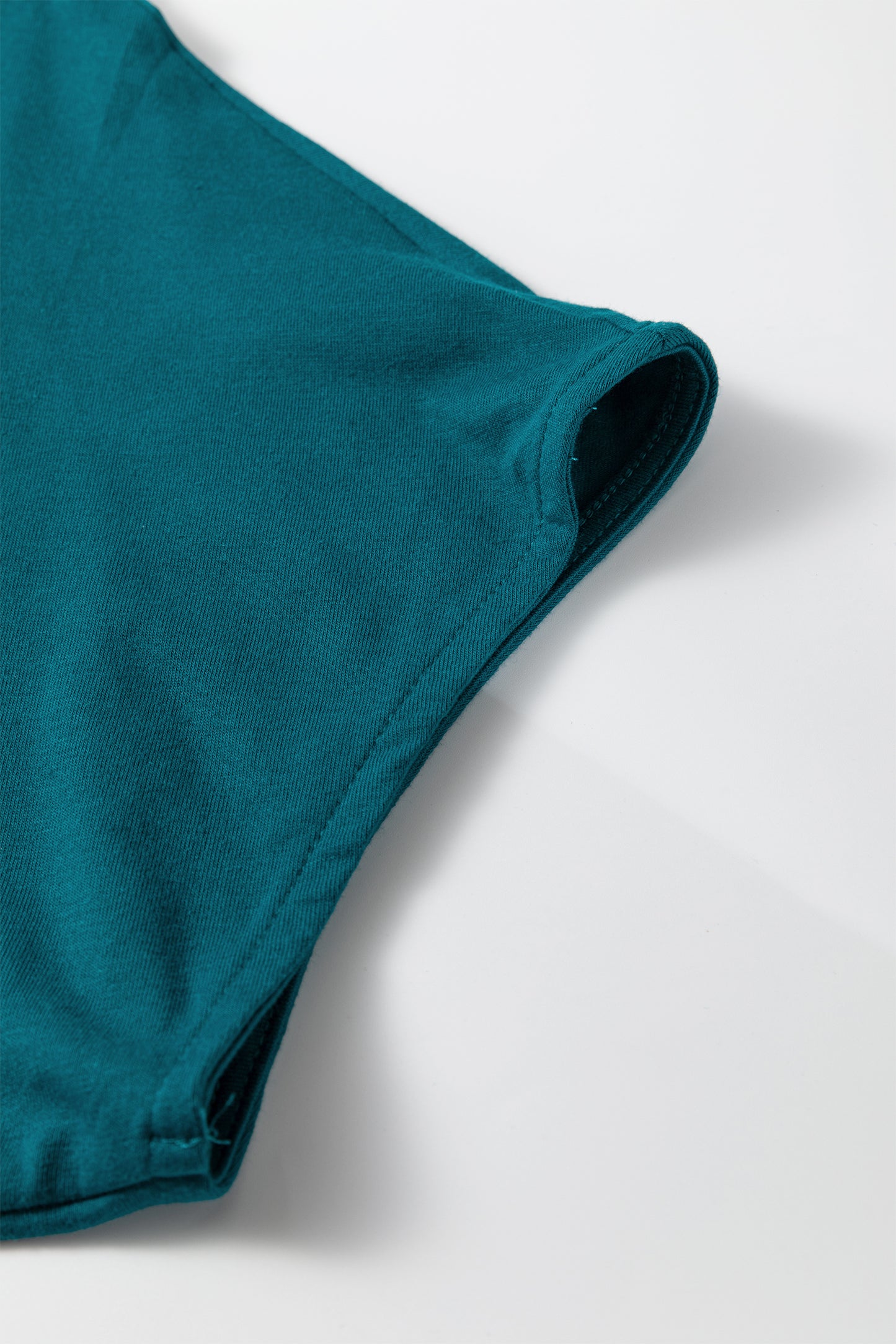 Plus Size Solid Color Asymmetric Neck Short Sleeve Blouse