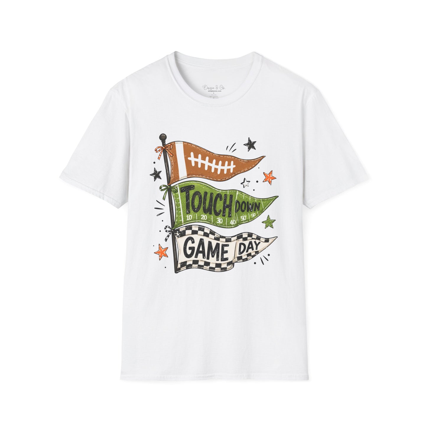 Touchdown Game Day T-Shirt — Football Flag Graphic Tee