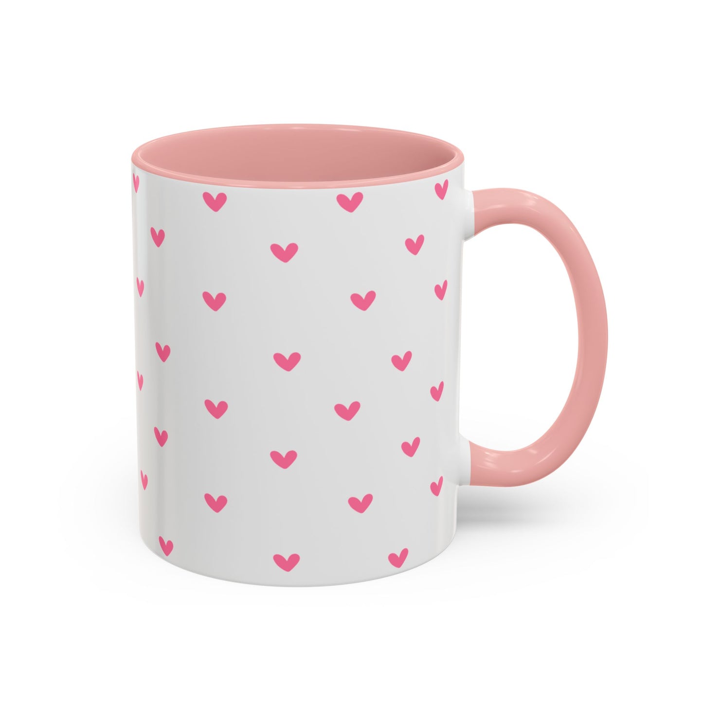 Love Hearts Accent Coffee Mug - Perfect for Valentine's Day and Everyday Enjoyment