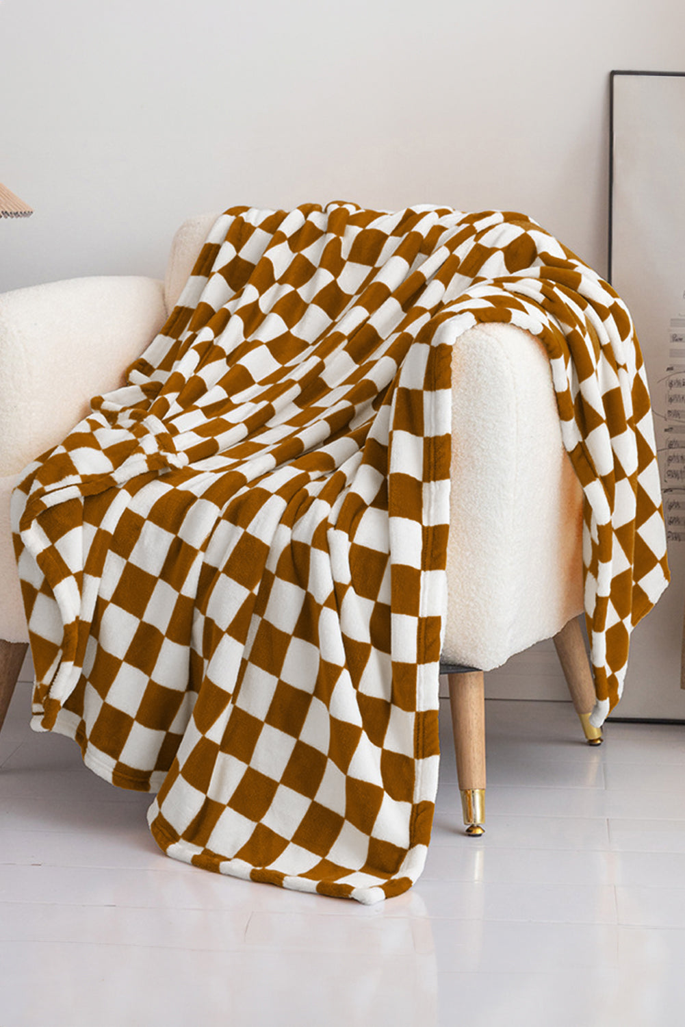 Checkerboard Print Soft Throw Blanket Daisie Boutique