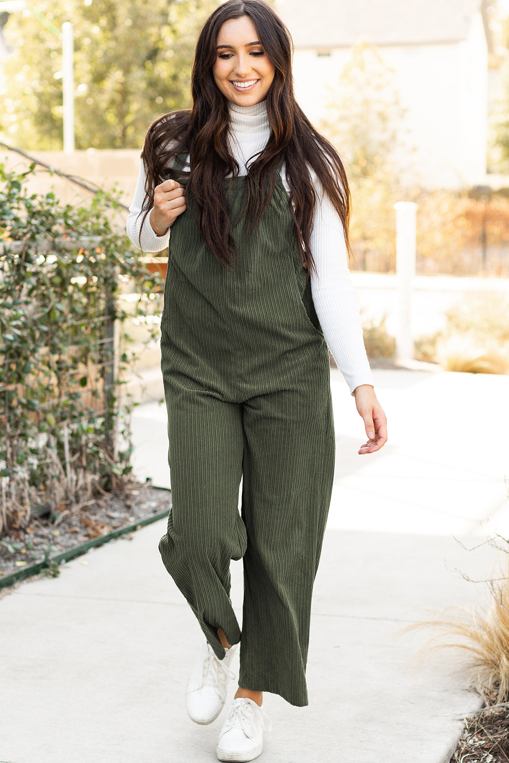 Green Corduroy Overall Daisie Boutique