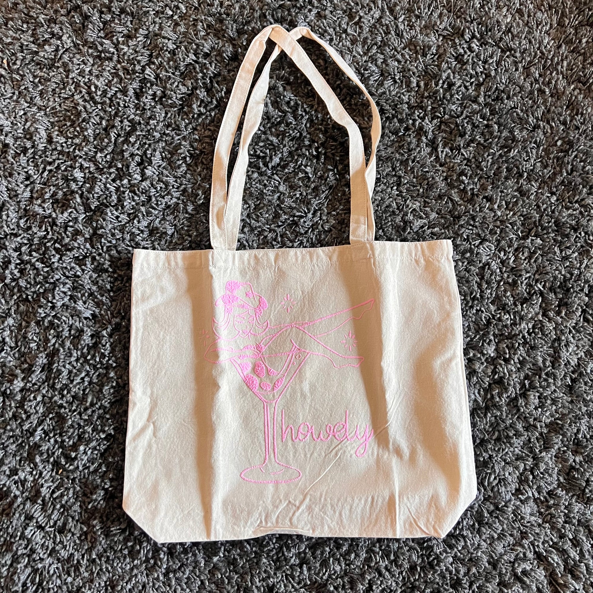 Cowgirl Martini Canvas Tote Daisie Boutique