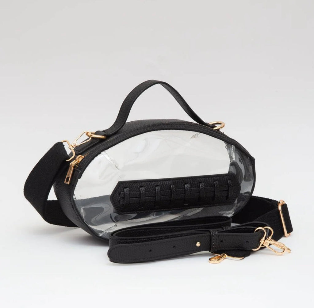 Clear Gameday Football Shaped Crossbody Bag Daisie Boutique