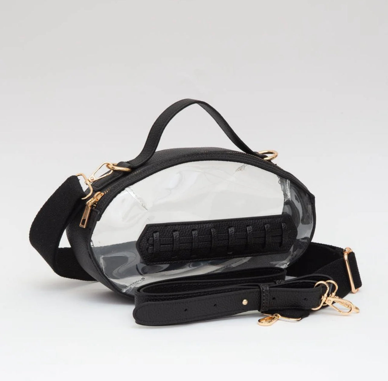 Clear Gameday Football Shaped Crossbody Bag Daisie Boutique