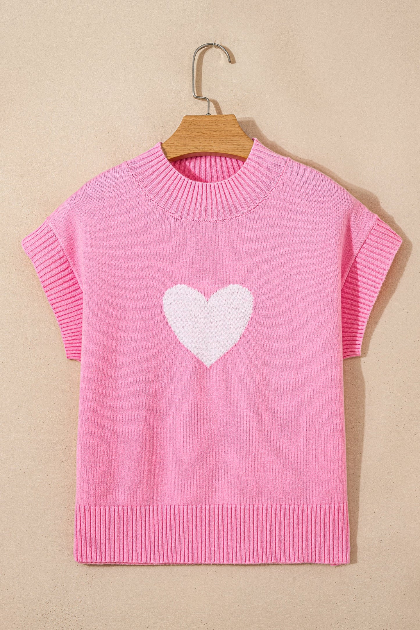 Valentine Heart Cropped Short Sleeve Sweater Dear-Lover Dropshipping