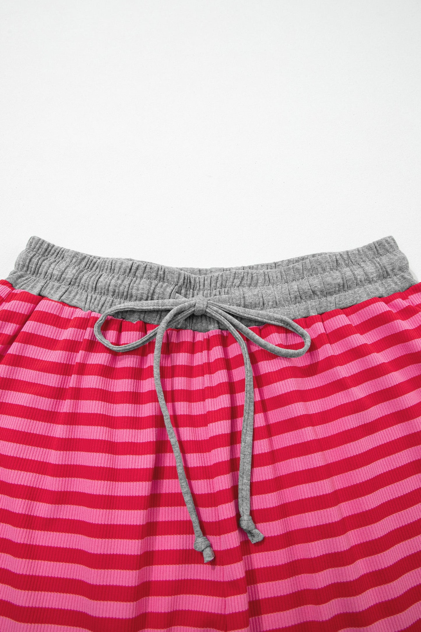Stripe Contrast Elastic Waist Shorts Dear-Lover Dropshipping